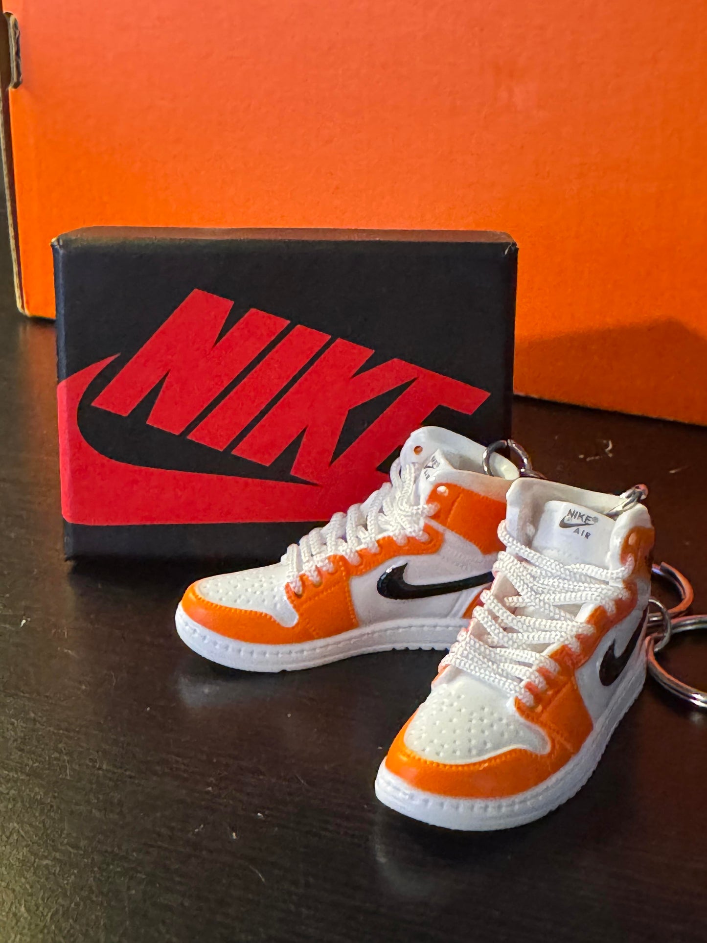 Nike Custom Made Keychains with Nike Box and Nike Bag