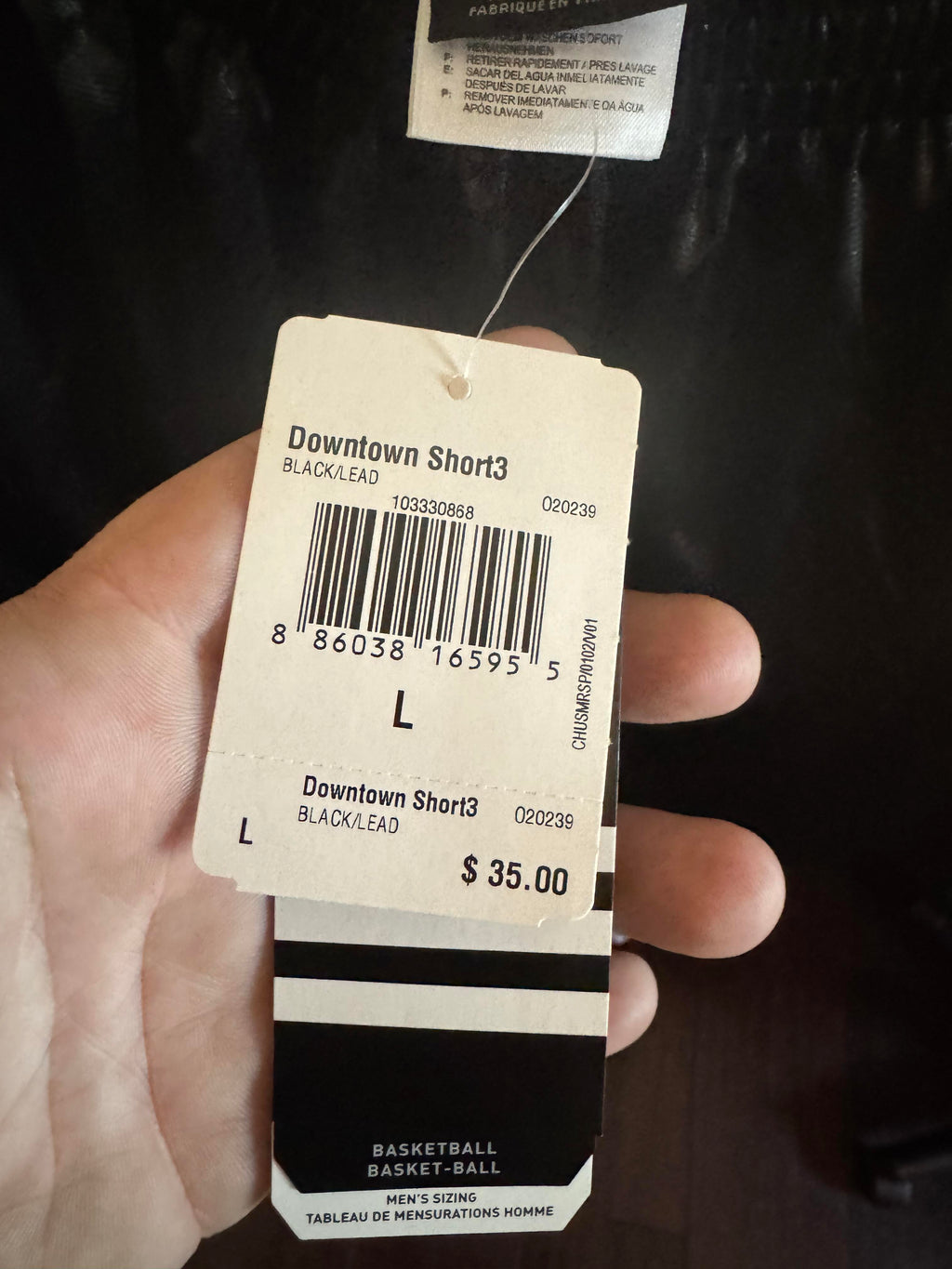 Adidas Downtown Shorts Size Large (Black)