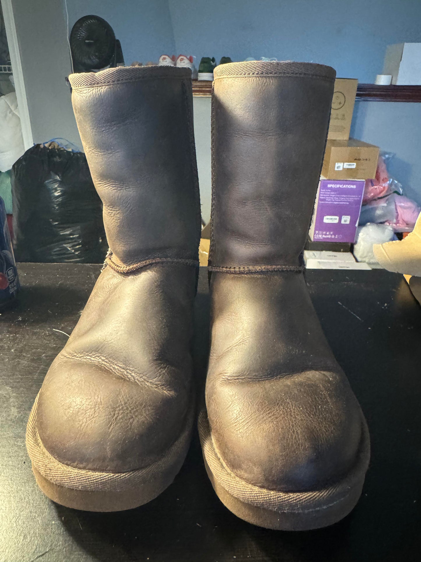 UGG Boots Size 7W (Brown Leather)
