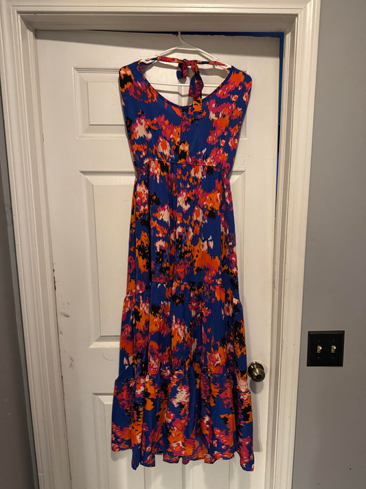 PRETTYGARDEN One Shoulder Spaghetti Strap Flowy Maxi Sundress