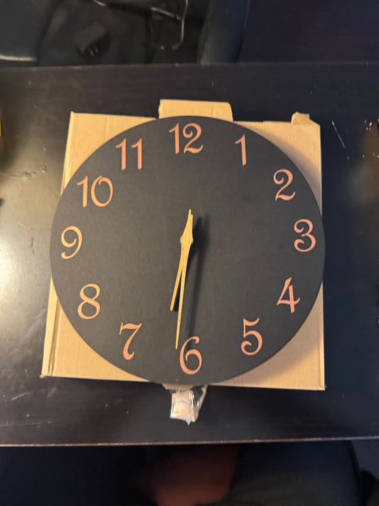 12 Inch Wall Clock Silent Non-Ticking Battery