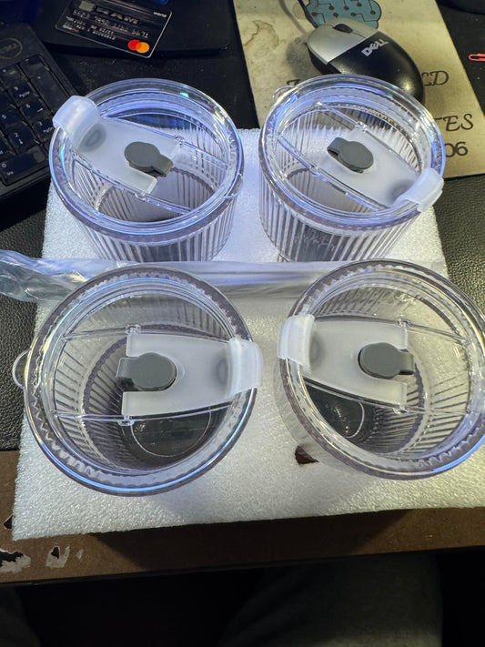 Four Pack clear 5 inch tumbler
