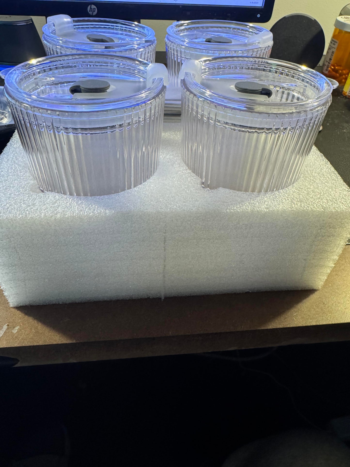 Four Pack clear 5 inch tumbler