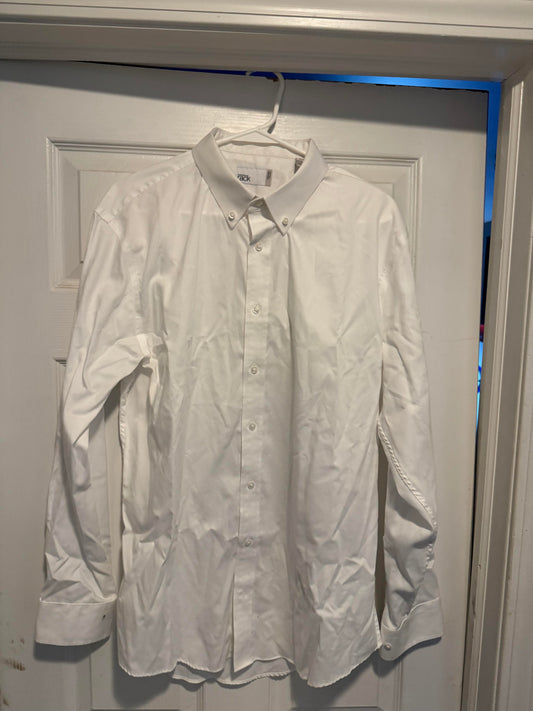 Norstram Rack White Dress Shirt Size: 17 34/35