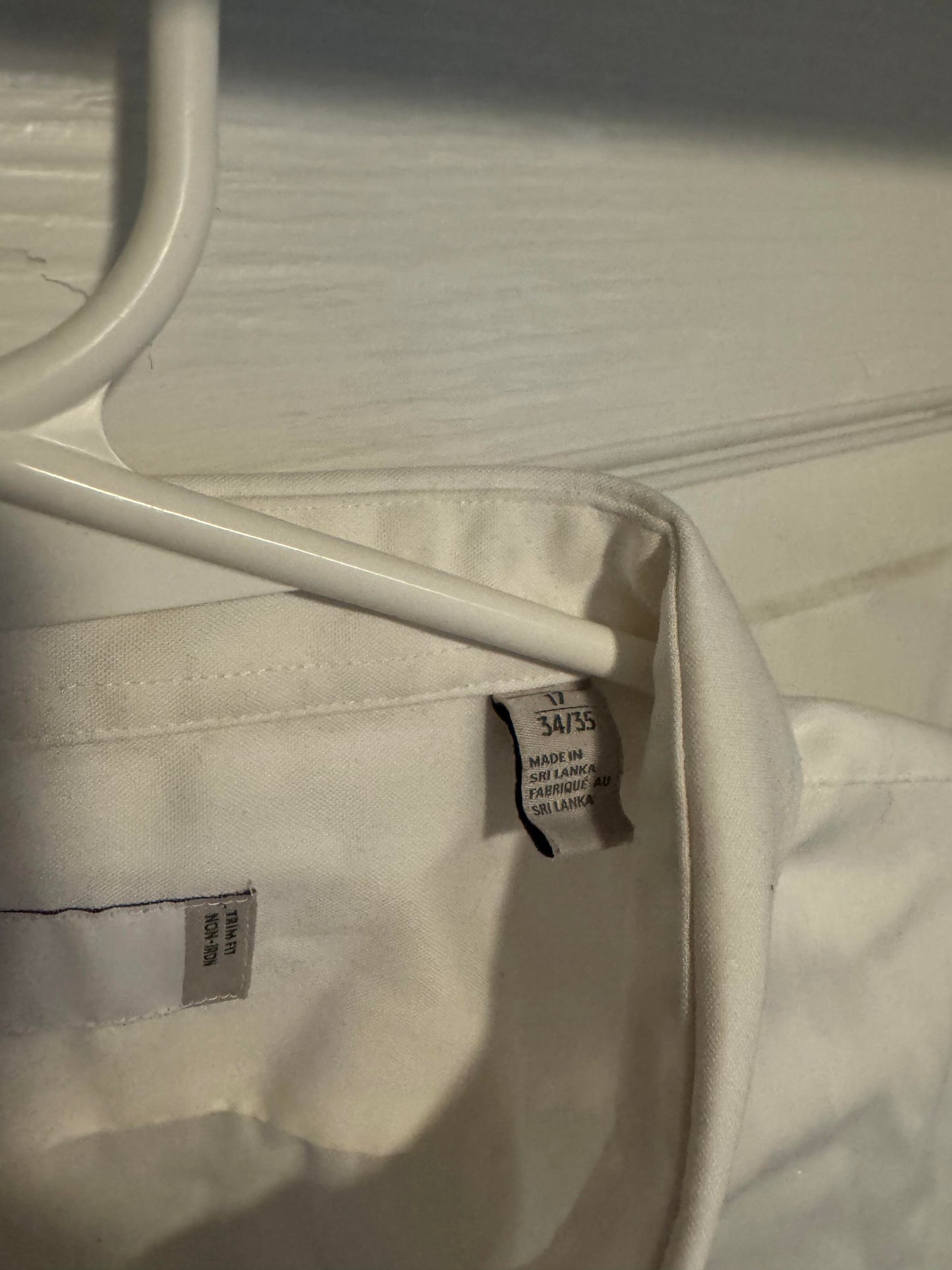 Norstram Rack White Dress Shirt Size: 17 34/35