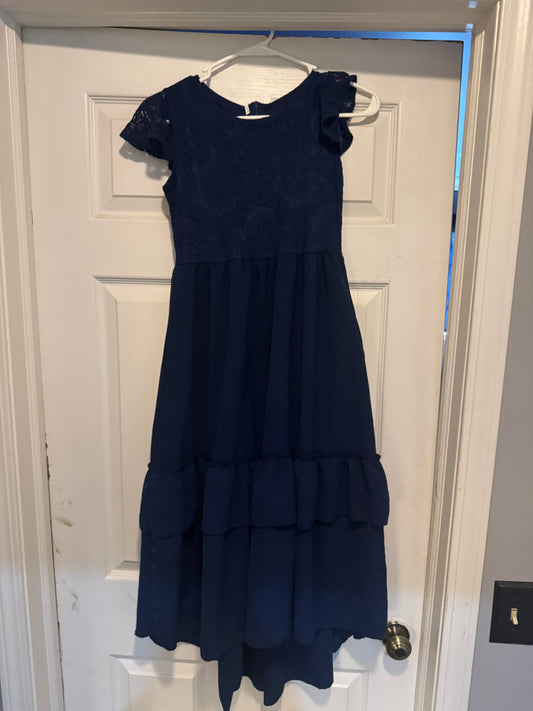 Girls 12-13Y Dark Blue full length dress