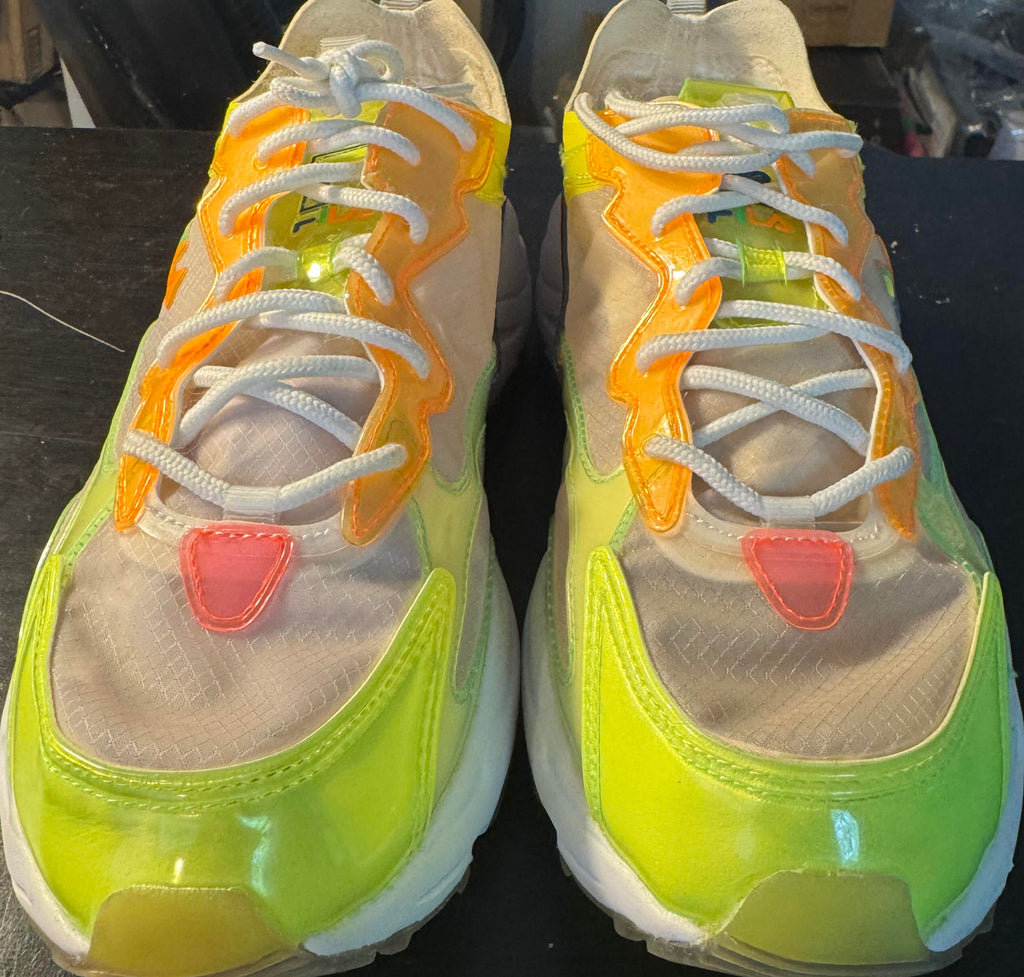 Fila Ray Tracer TL Women's Shoes White-Knockout Pink-Blue 5RM01053-149 Size 10.5W *CLEARANCE*