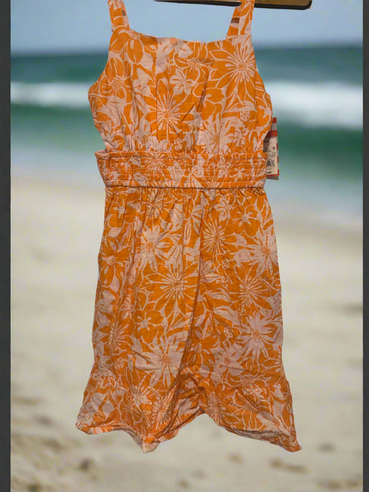 Cat & Jack Girls Summer Dress Size M(8) Orange/White