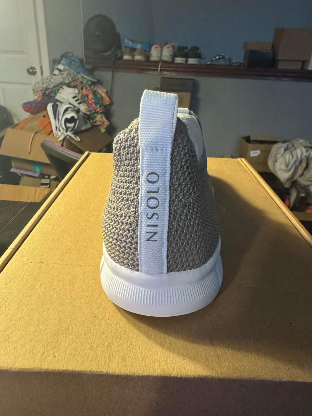 Nisolo Athleisure Knit Sneaker Size 7W - Grey *CLEARANCE*