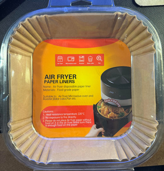 Air Fryer Paper Liners, 150 PCS Non stick Oil Resistant Air Fryer Parchment, 8 Inch