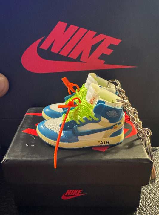 Nike Air Jordan 1 Keychain (Pair) with collectors branded box and bag