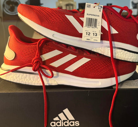 ADIDAS SUPERNOVA NEBRASKA CORNHUSKERS MENS SZ 12