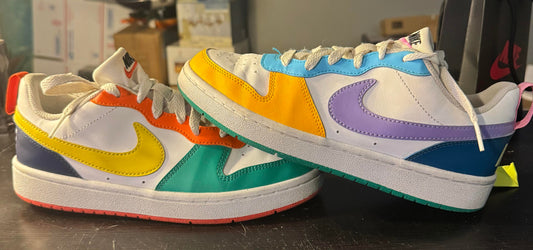 Nike Court Borough Low Recraft Big Kids' Shoes (FQ8373-902, Multi-Color/Multi-Color) SIZE 5Y