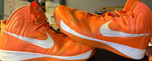 Nike Hyperfuse Basketball Shoes ORange/White Size 17M