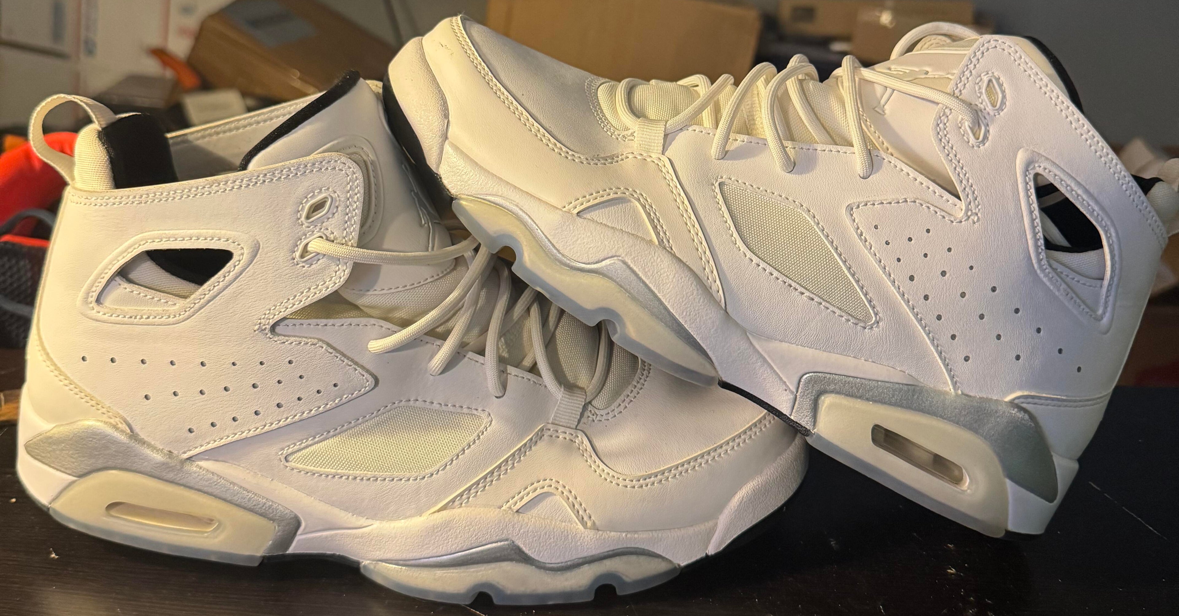 Nike Jordan Flight Club 91 "White Metallic Silver" Size 9.5M (Replica)