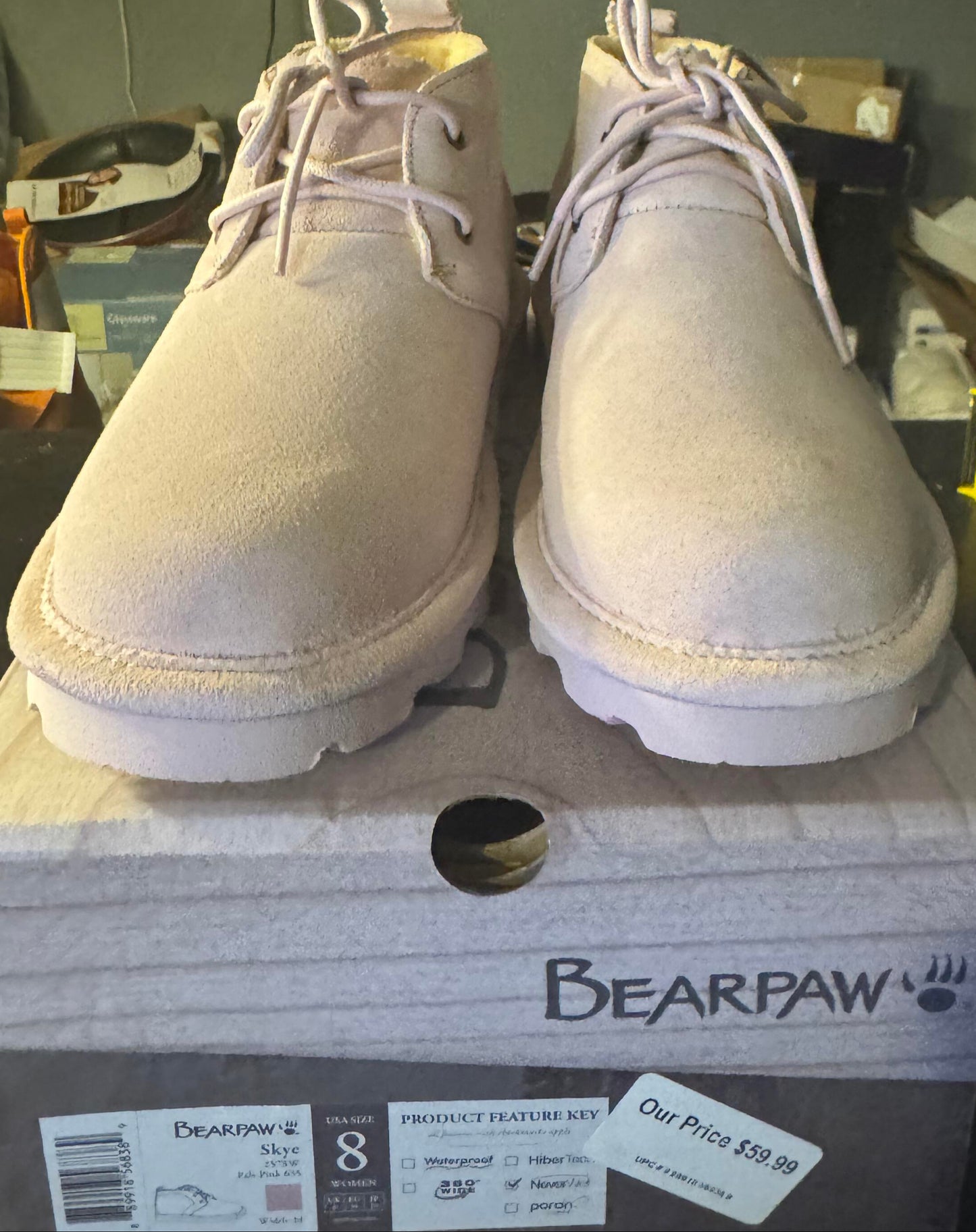 Bearpaw Skye Women's Suede Boots Size 8 (Pink)