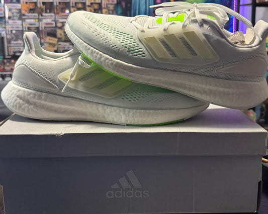 Adidas Men's PureBoost 22 White Beam Green Size 14M