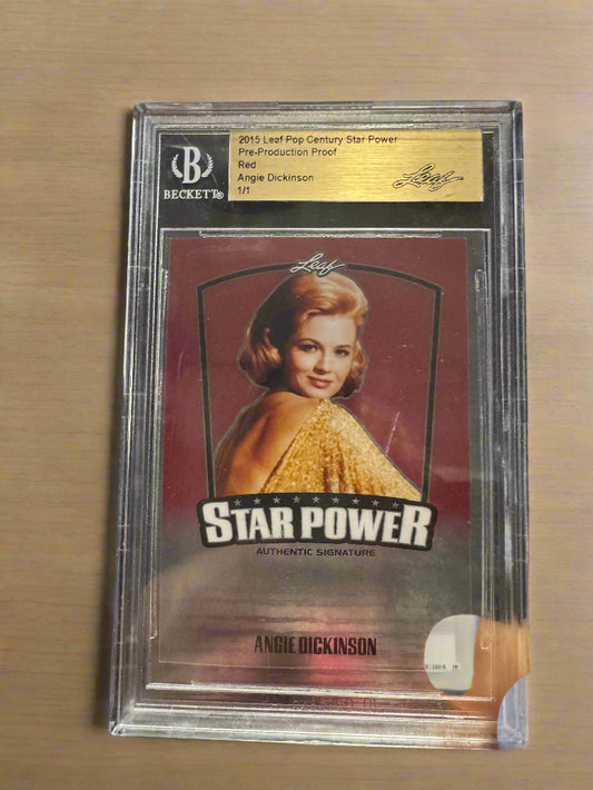 2015 Leaf Pop Culture Star Power Angie Dickinson Pre-Production 1/1 Beckett Graded RARE *No Signature*