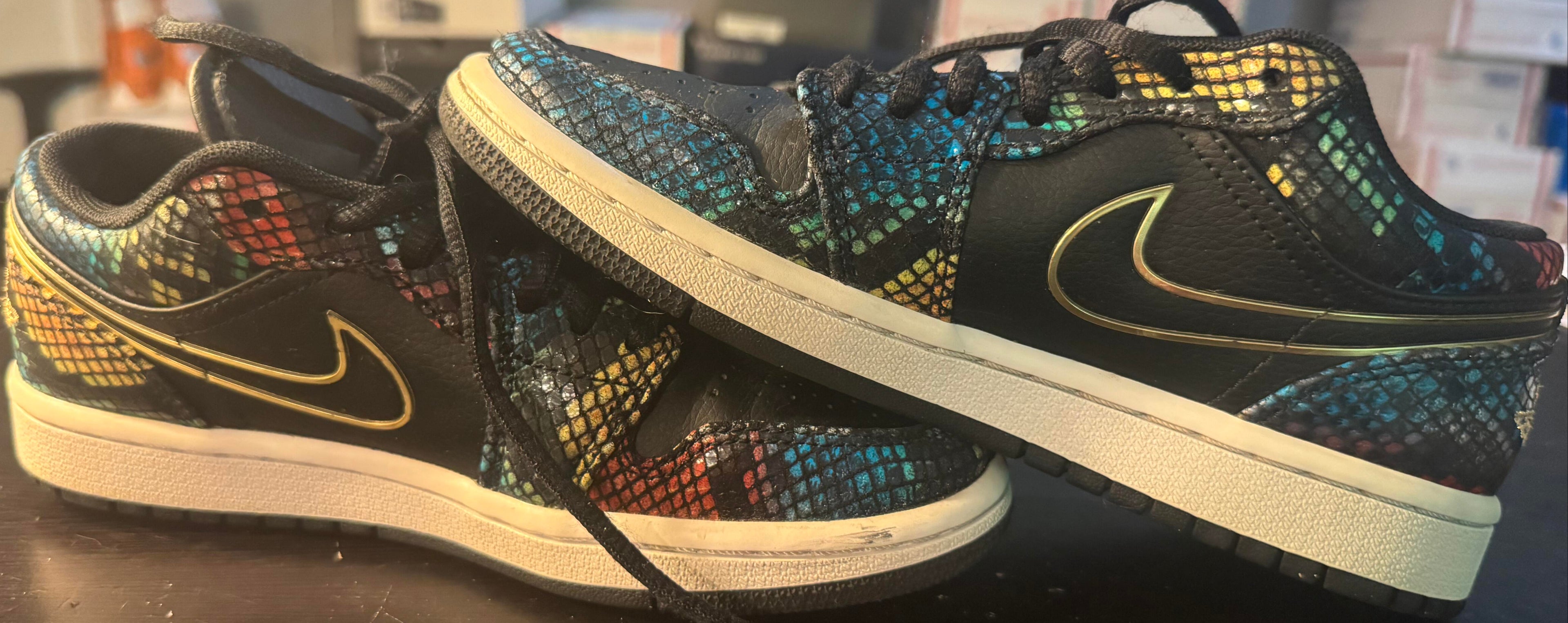 Jordan 1 Low Multicolor Snakeskin (2020) (Women's Size 6) *CLEARANCE*