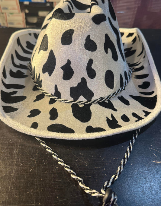Cow Print Cowboy Hat