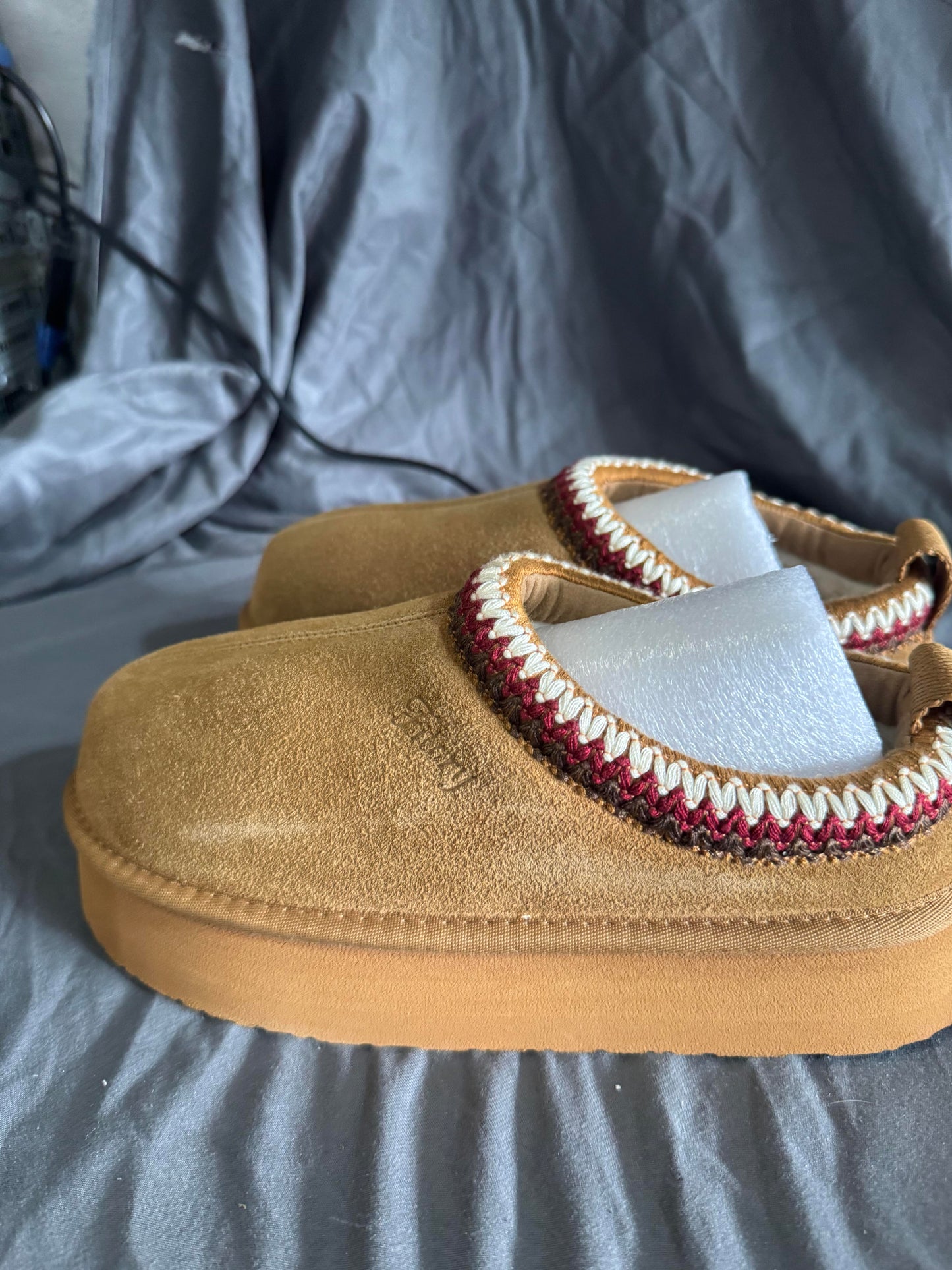 Women’s High Platform Slip-no Suede Slippers Size 7W