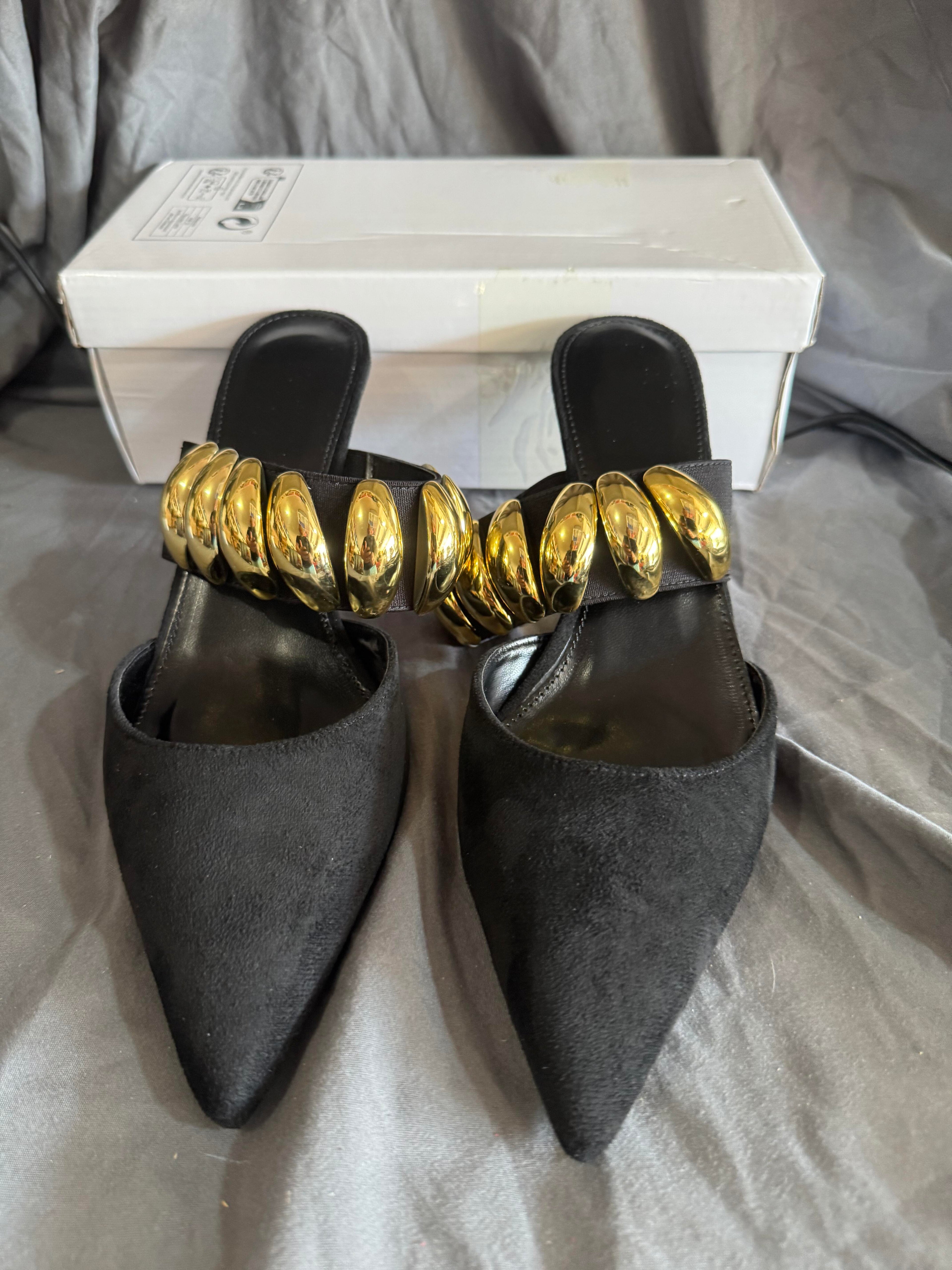 Black High Heels Size 10W *Clearance*