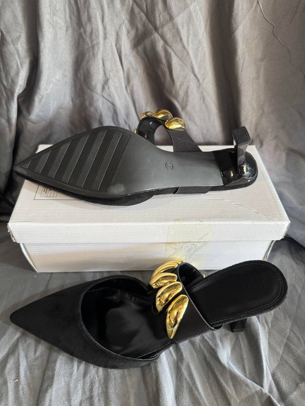 Black High Heels Size 10W *Clearance*