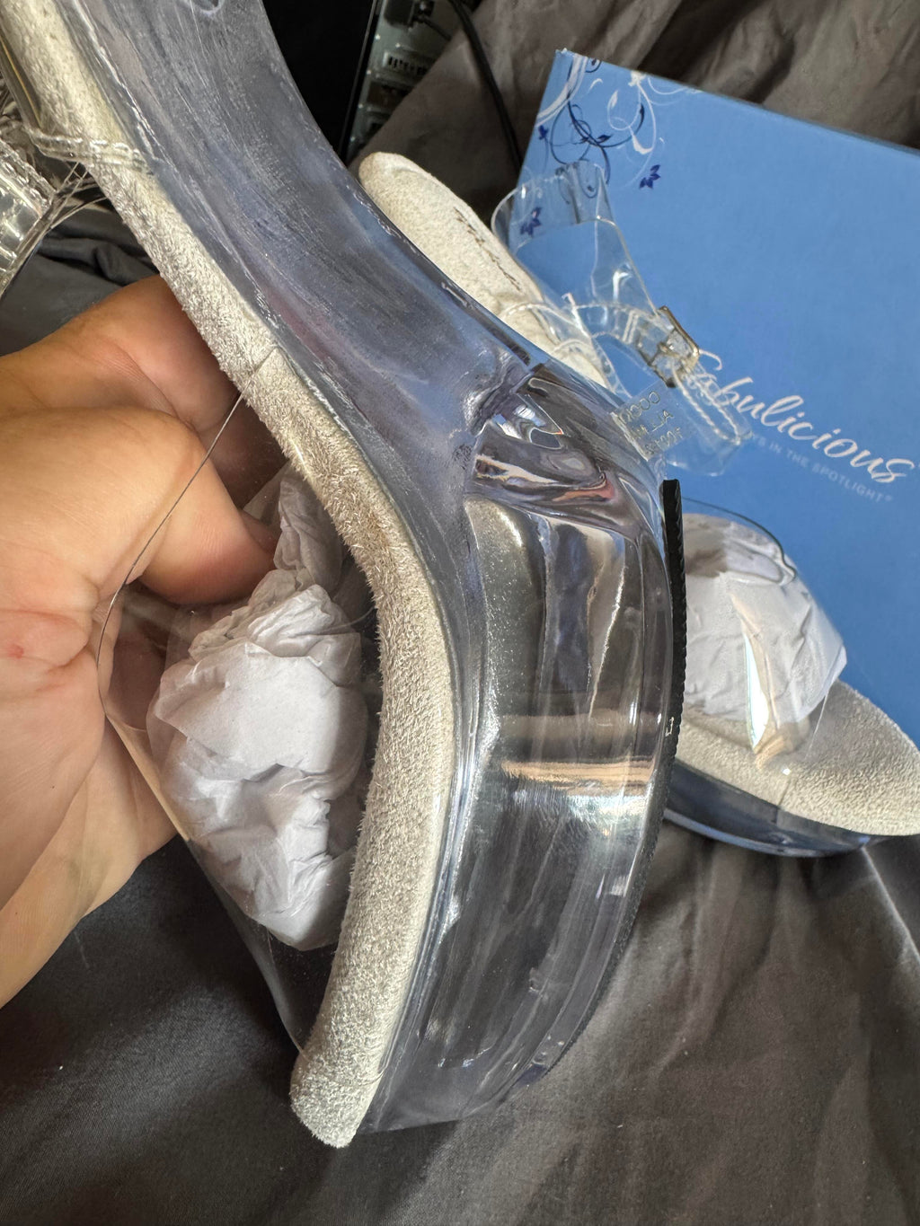 Fabulicious Cockait 501 - Clear 5' High Heels *Clearance*