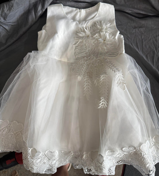 Shein Girls Special Event White Dress Size 5Y