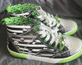 Beetlejuice themed shoes Size 6Y
