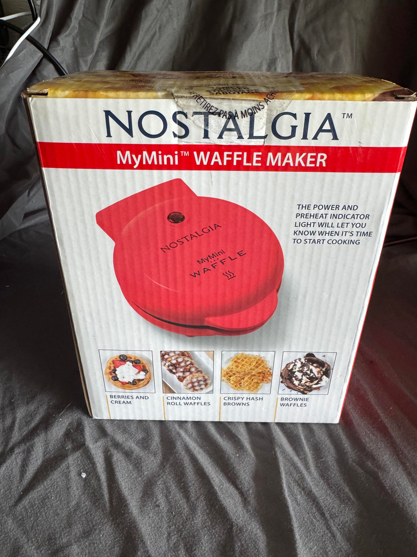 Nostalgia Mini Wafflemaker Red