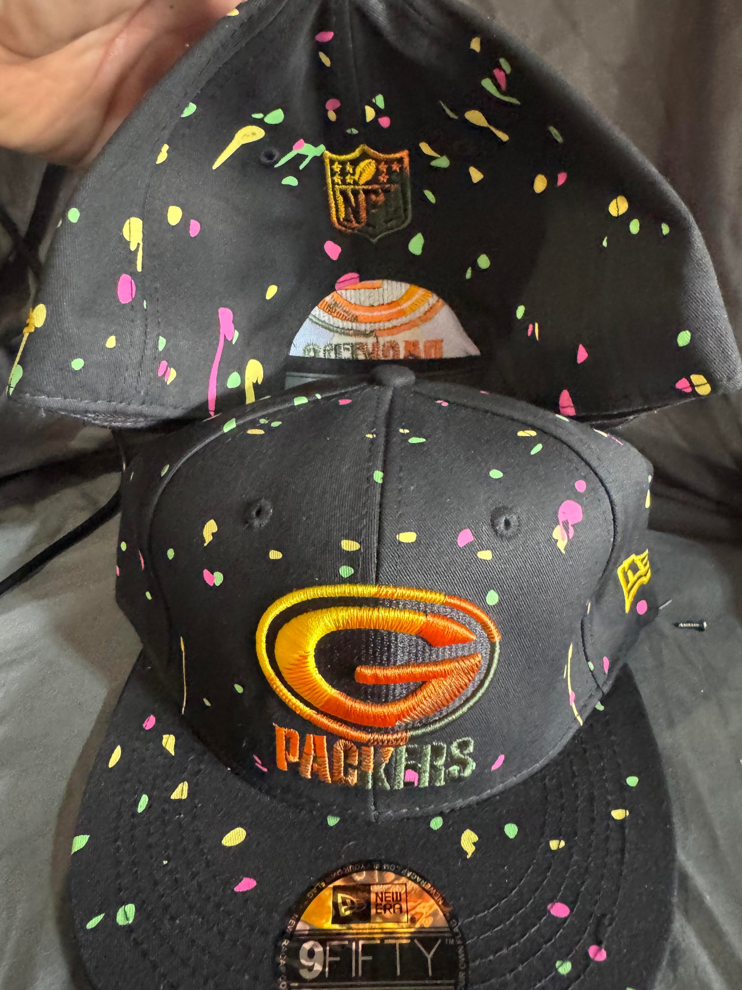 Green Bay Packers New Era Hat (Paint Splatter)
