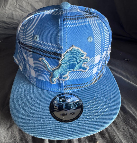 New Era Detroit Lions Snapback Blue Plaid