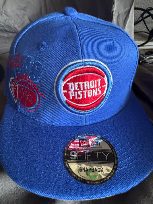 New Era Detroit Pistons Snapback Hat 75th Anniversary