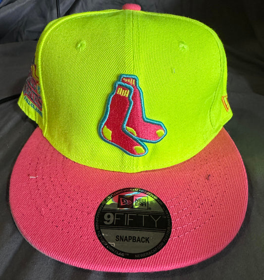 New Era Boston Redsox Snapback Hat (Yellow)