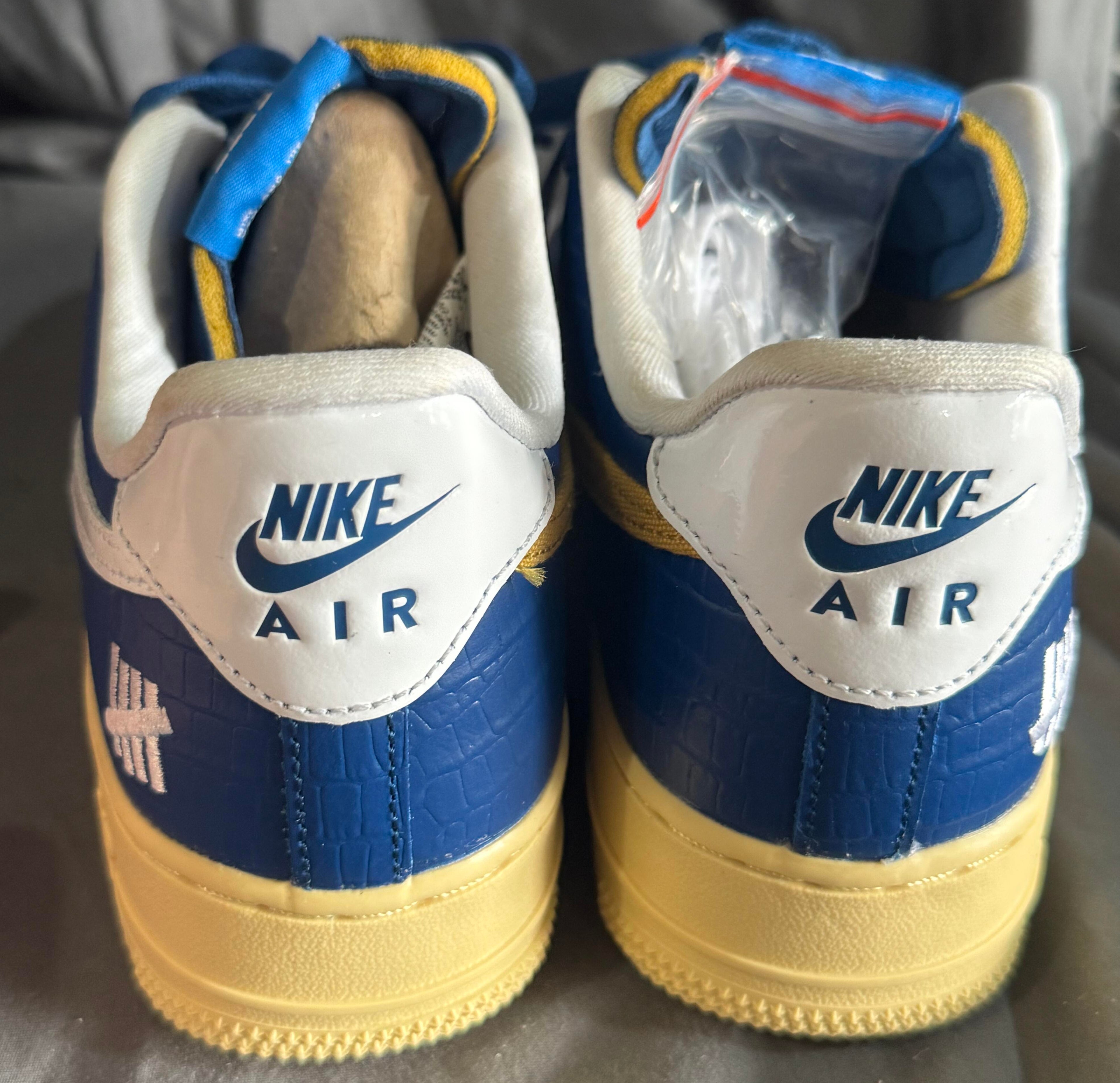 Nike Air Force 1 Low SP Undefeated 5 On It Blue Yellow Croc Size 6M *CLEARANCE*
