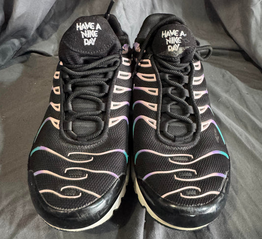 Pre-Owned Nike Air Max Plus ‘Have a Nike Day’ BQ7224-001 Black Multi Color Size 7Y