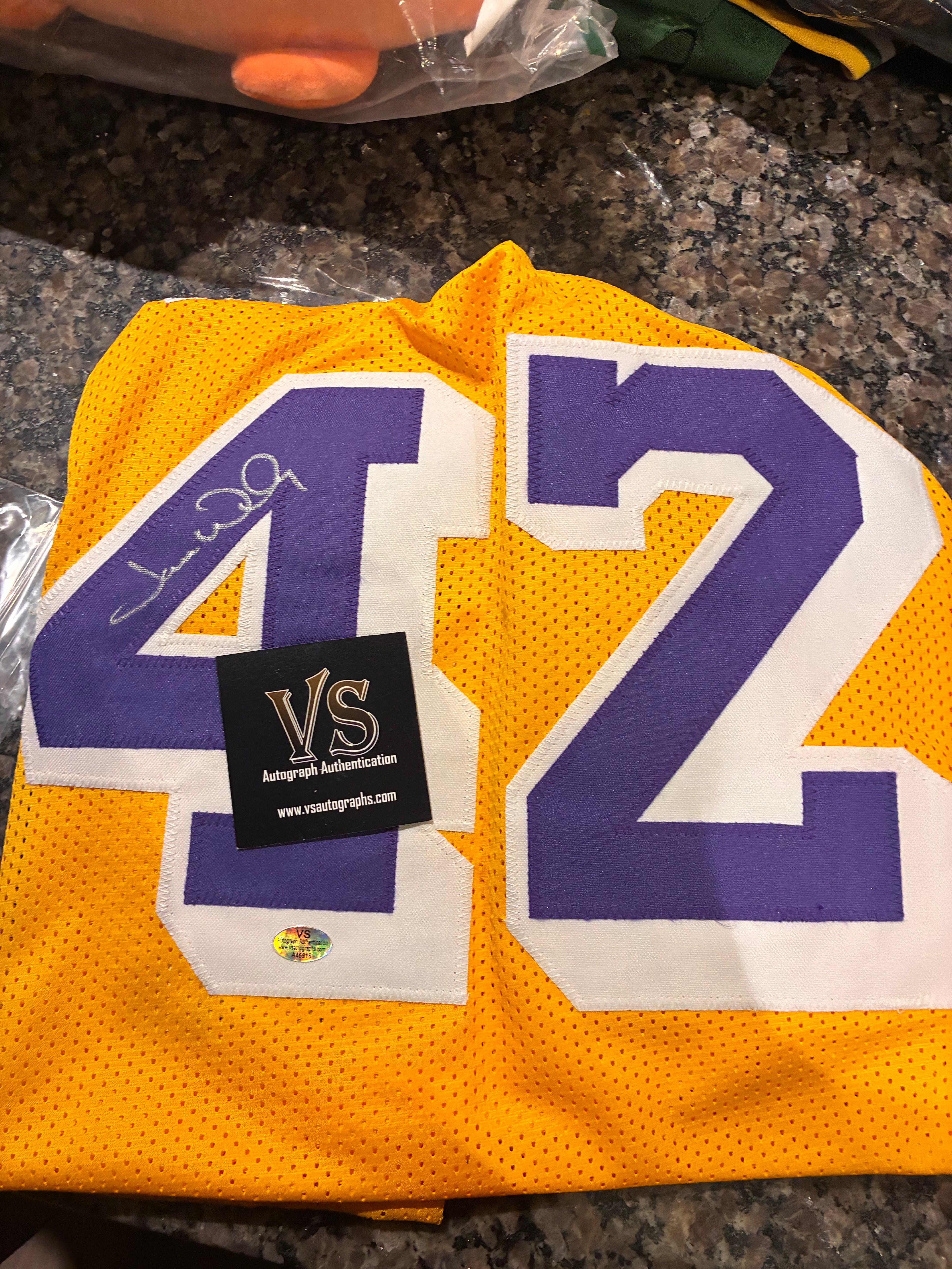 James Worthy Signed LA Lakers Jersey w/COA (XL)