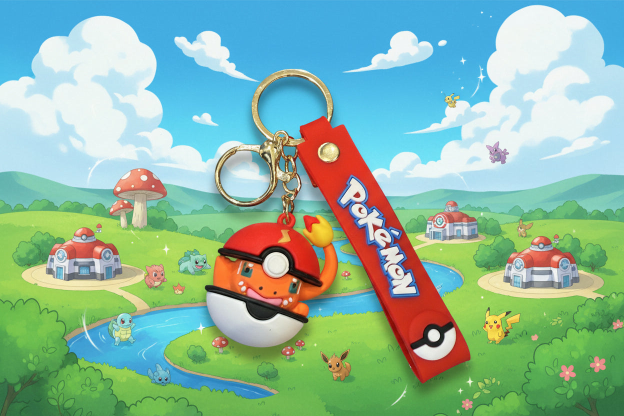 Charmander In Pokeball Keychain