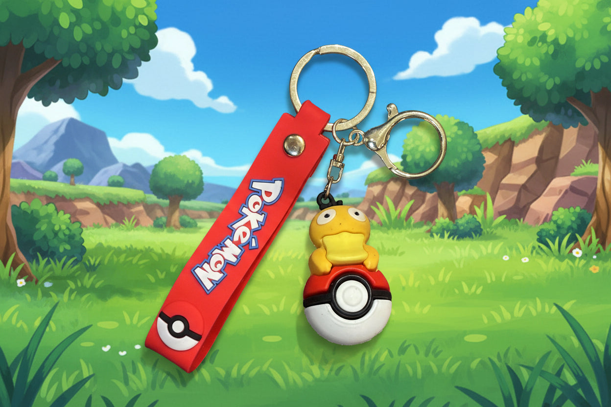 Pokemon Psyduck on Pokeball Keychain