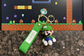 Super Mario Brothers Keychain (Lucky Luigi) with decal and wrist strap