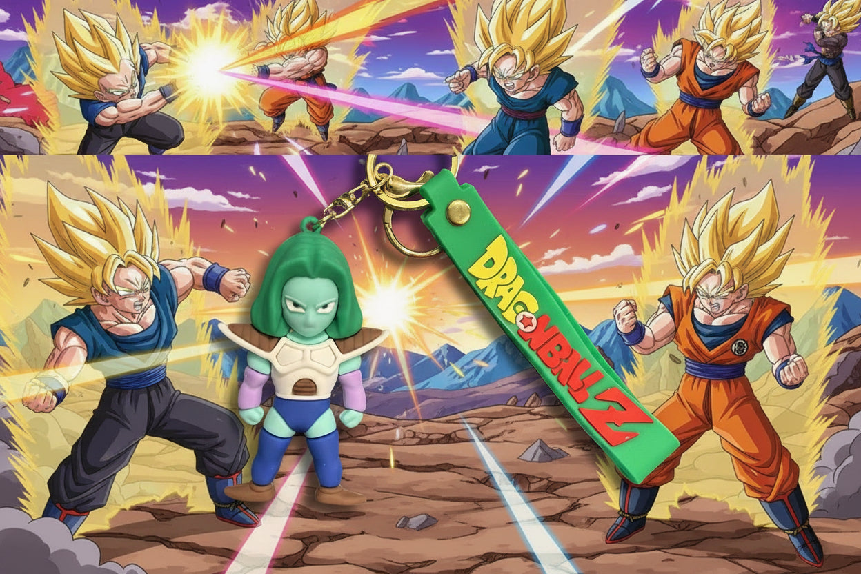 Dragonball Z Keychain with decal and wrist strap