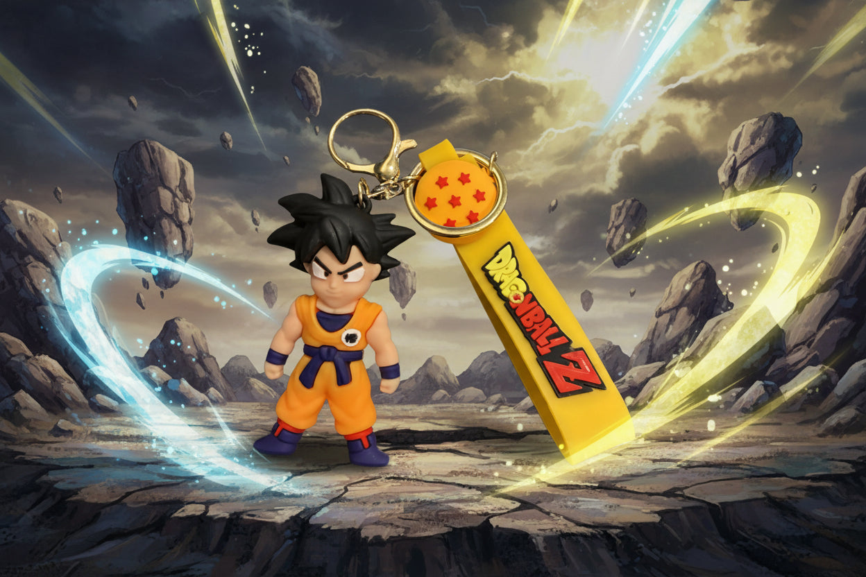 Dragonball Z Keychain with decal and wrist strap