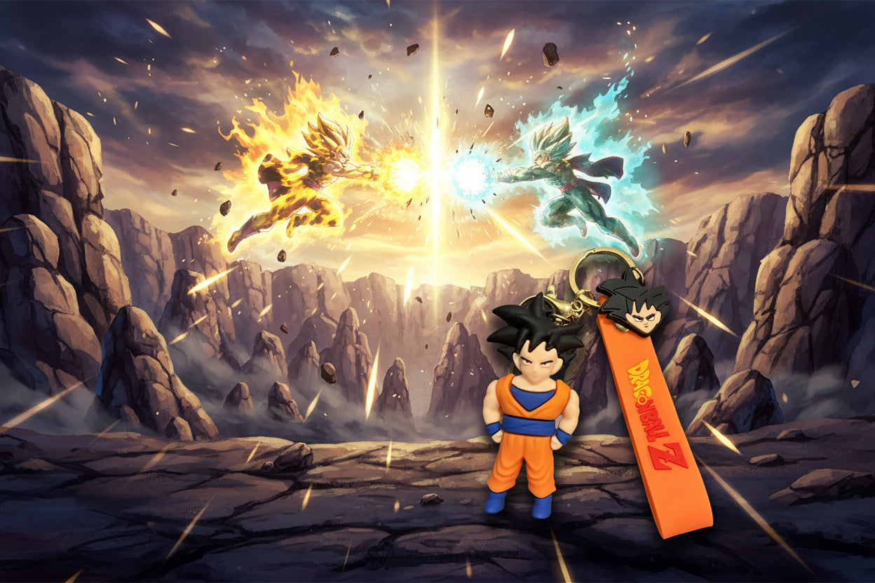 Dragonball Z Keychain with decal and wrist strap