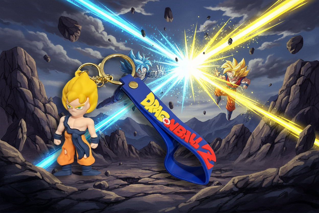 Dragonball Z Keychain with decal and wrist strap Vegeta