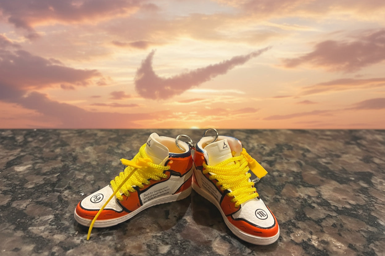 Custom Nike Keychain - Jordan 1 "Goku"