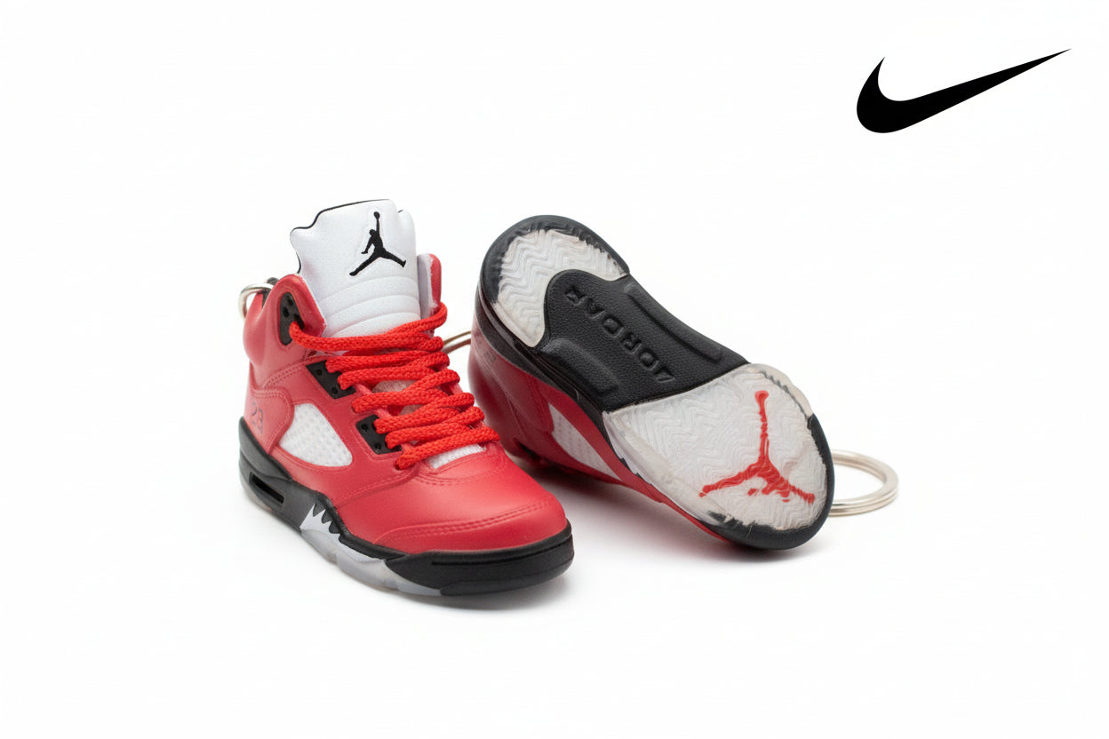 Custom Nike Keychain - Jordan 5 (Red)