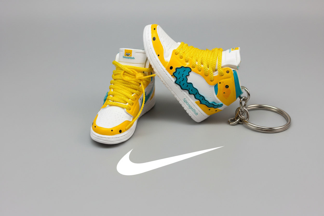 Custom Nike Keychain - Jordan 1 "Spongebob"