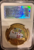 Tom Brady .999 24KT Gold Coin