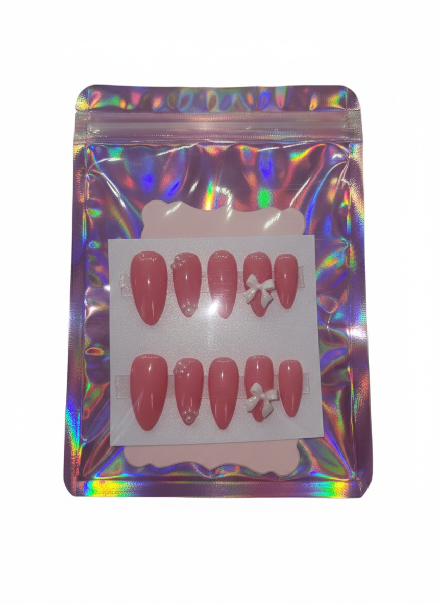 Hand Painted Press-On Nails Medium Almond